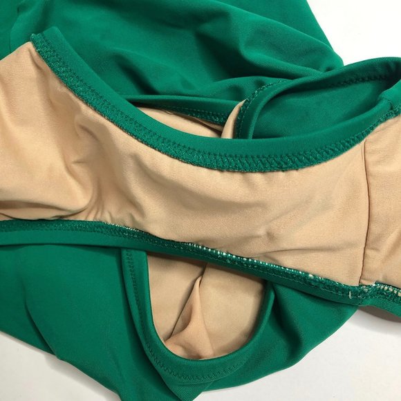 J. Crew Factory One Piece Swimsuit Scallops Green - Picture 4 of 6